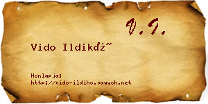 Vido Ildikó névjegykártya