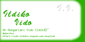 ildiko vido business card